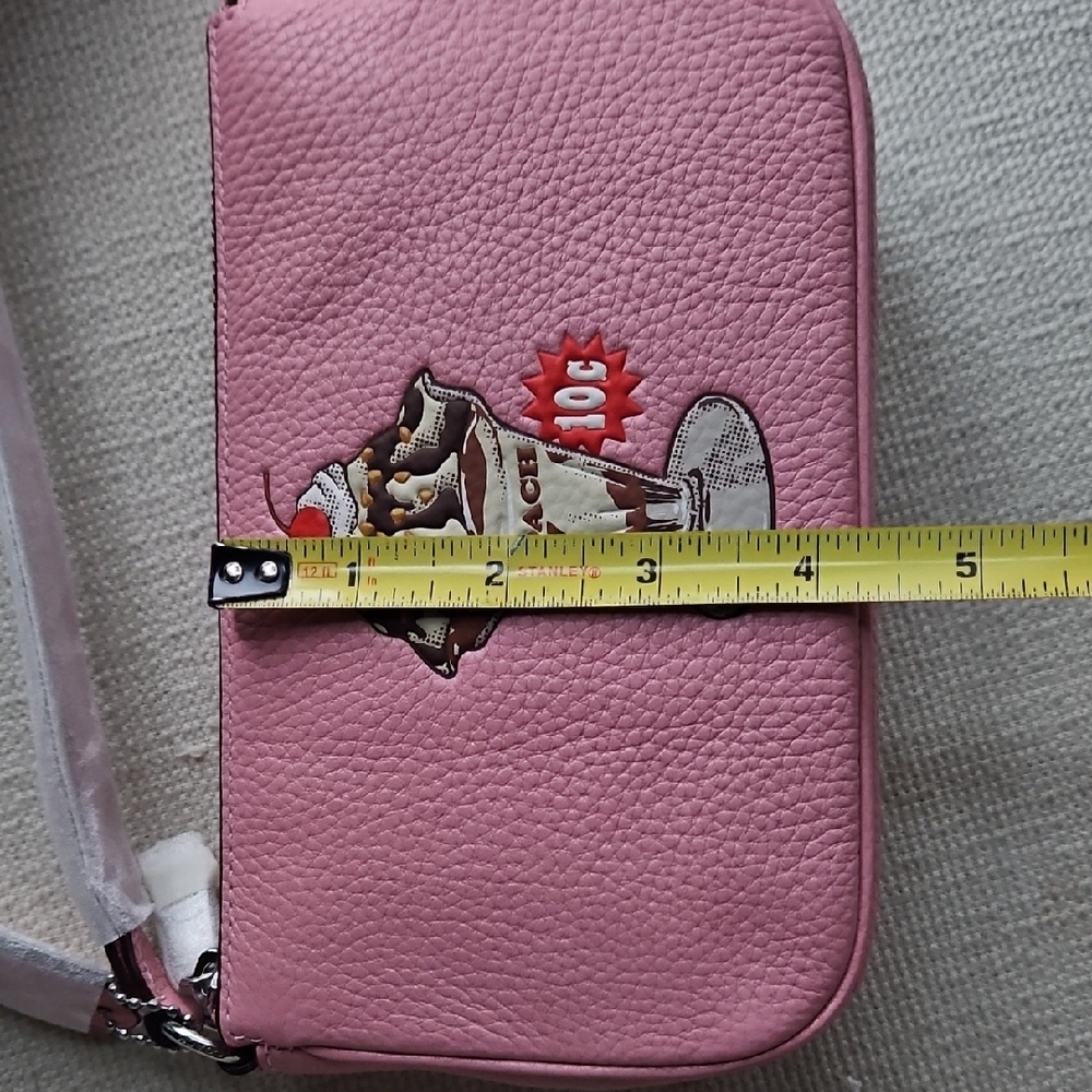 Coach Sundae Embroidered Pink Shoulder Bag - Picture 11 of 13